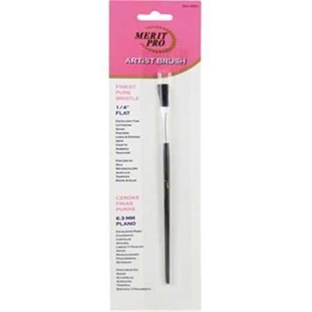 Gourmetgalley 1 0.25 in. Finest Flat Pure Bristle Artist Brush GO3577902